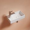 Раковина из сантехнического фарфора Ceramica Nova ELEMENT CN6051R 40х20 подвесная цвет белый 1 отверстие под смеситель