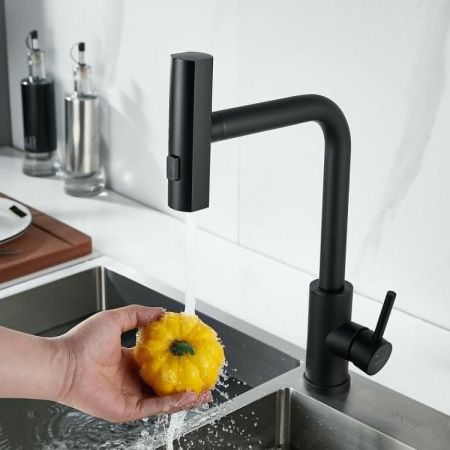 Смеситель для кухни Shevanik S263H на мойку черный