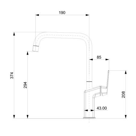 Смеситель для кухни Tokito NAGOYA TOK-NAG-1013 на мойку хром