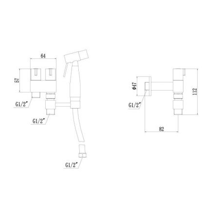 Гигиенический душ Fmark FS-FXQ02A хром