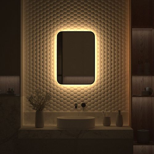 Зеркало с подсветкой Defesto AURA DF 2974 50х70 подвесное - фото 5