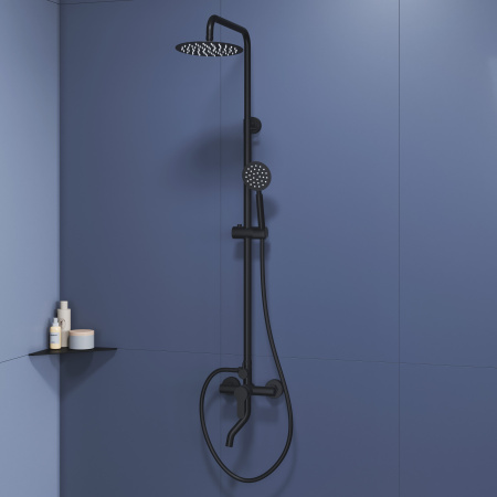 Душевая стойка RGW Shower Panels 59140124-04 настенная цвет черный