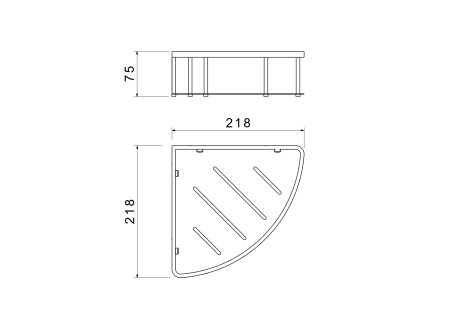 Полка в ванную комнату Aquatek AQ4926BG