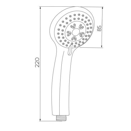Душевая лейка WesnaArt LD023 цвет хром