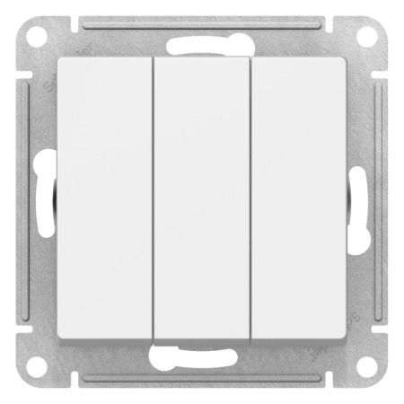 Выключатель 3-клавишный сх.1+1+1 10АХ Systeme Electric AtlasDesign (АтласДесигн) ATN001331