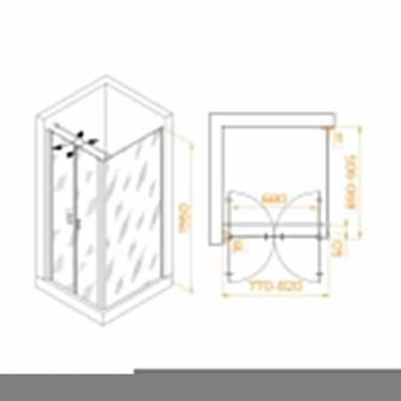 Душевой уголок RGW Passage 060814489-011 90х80 стекло прозрачное профиль хром без поддона