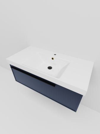 Тумба с раковиной La Fenice ELBA NFNC-01-ELB-BG-100-3-100 100х50 подвесная цвет синий