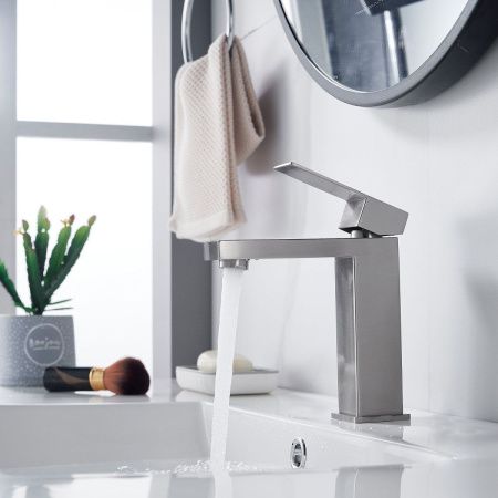 Смеситель Shevanik S7001L на раковину сатин