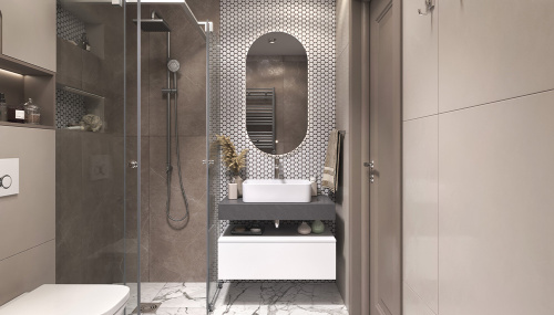 Столешница Velvex UNIT st.UNI.80-627 80х50х11 подвесная цвет графит - фото 4