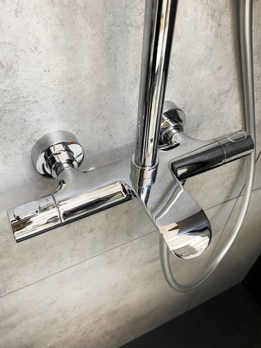 Душевая стойка AltroBagno Costanza AltroBagnoCostanza030412Cr настенная цвет хром - фото 3 Душевая стойка AltroBagno Costanza AltroBagnoCostanza030412Cr настенная цвет хром - фото 3