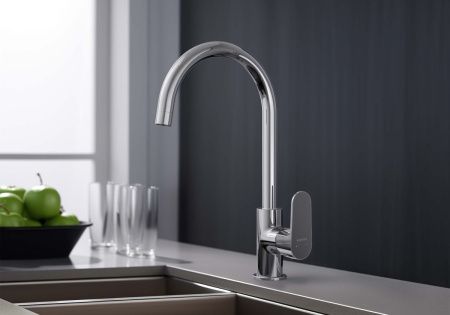 Смеситель для кухни Aquatek ОБЕРОН AQ1282CR на мойку хром