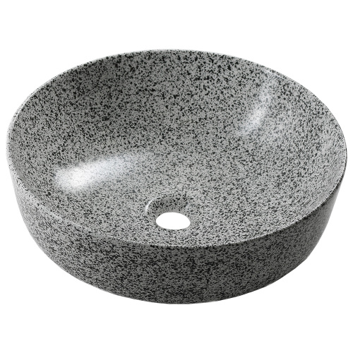 Раковина из сантехнического фарфора Melana A428-CV14-803 42х42 накладная цвет мрамор - фото 4
