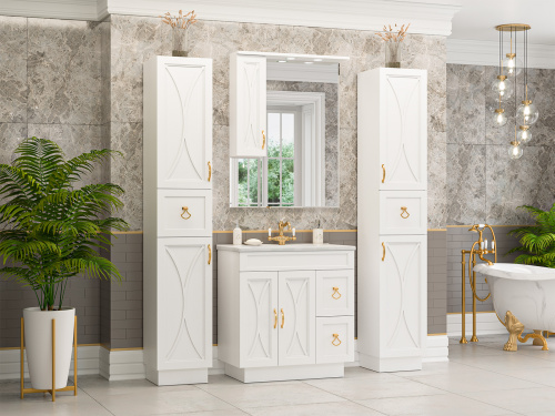 Зеркало-шкаф Misty Амбра П-Амб0280-0322ЯЛ 78х18х100 подвесной - фото 5