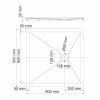 Душевой поддон WasserKRAFT Dill 61T 61T03 90х90 искусственный камень черный