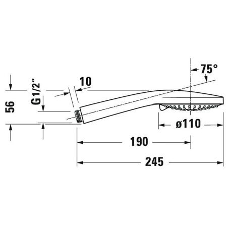 Душевая лейка Duravit Showers UV0652015010 цвет хром