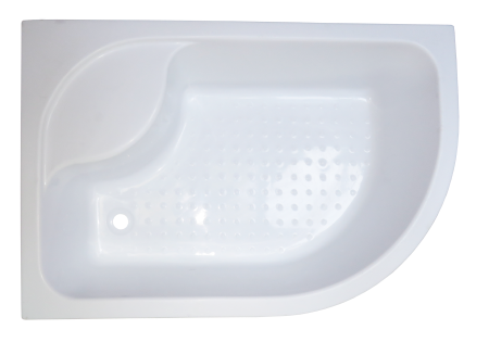 Душевой уголок Royal Bath BK RB8120BK-T-L 120х80 стекло прозрачное профиль белый с поддоном