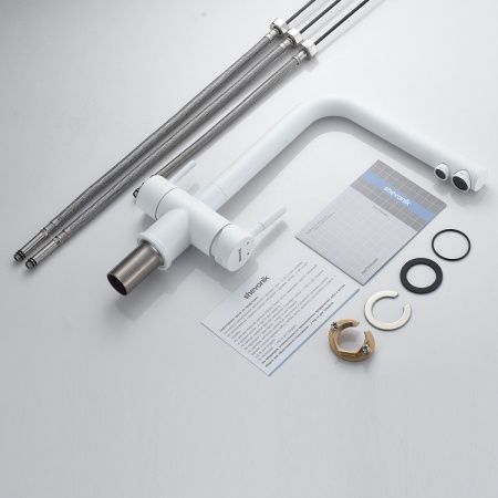 Смеситель для кухни Shevanik S468C на мойку белый