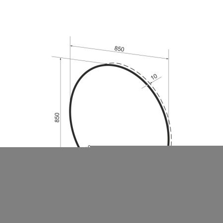 Зеркало Wellsee 7 Rays' Spectrum 172200070 90х90 подвесное
