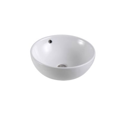 Раковина из сантехнического фарфора Aquatek AQ5354-00 40х40 накладная цвет белый без отверстий под смеситель