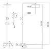 Душевая стойка Fmark FS8645-1H настенная цвет черный