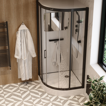 Душевая кабина Cerutti SPA VIVA91B 90х90 четверть круга с крышей ориентация универсальная