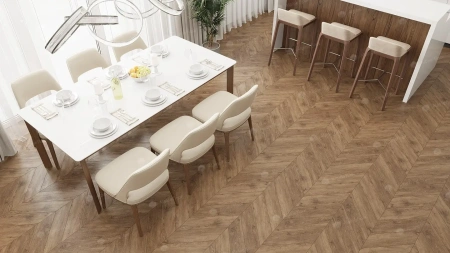 SPC ламинат Alpine Floor Chervon Alpine ECO 18-10 MC Гевуина Chevron толщина 0.5 см 43 класс 600х127