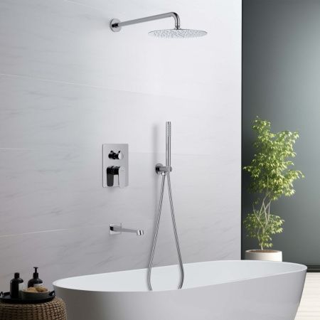 Душевая система Aquatek ОБЕРОН AQ1273CR встраиваемая в стену цвет хром