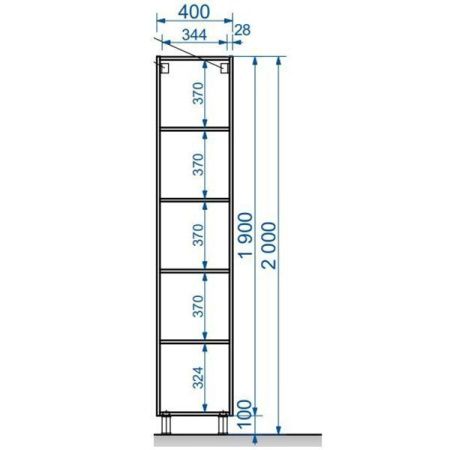 Шкаф-пенал Эстет Dallas Luxe ФР-00001949 40х200 напольный цвет белый