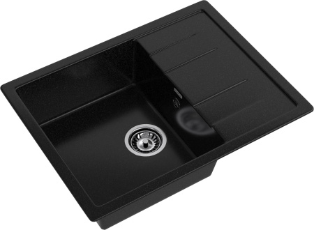 Кухонная мойка Granfest Quadro Q-650L черный 65х50 цвет черный поверхность матовая