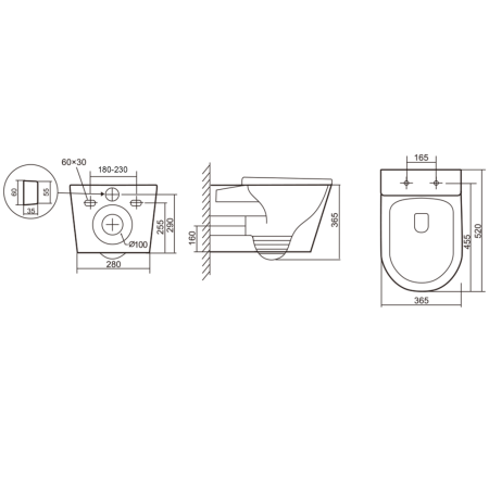 Унитаз подвесной Iberica Blanca Burgos alto IB.BRA.231.1B1 белый с сиденьем микролифт безободковый каскадный смыв
