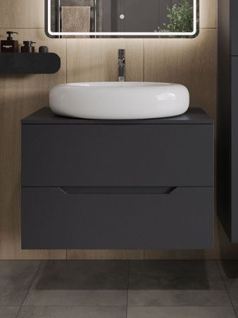 Тумба с раковиной Orange Line Li-80TugMDF+B08-640W 80х50