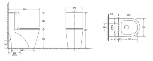 Унитаз WeltWasser WW WELZBACH 001GL-WT (10000003805) напольный с бачком - фото 3