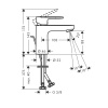 Смеситель Hansgrohe Vernis Blend 71585670 на раковину черный