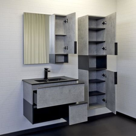 Тумба с раковиной Comforty Франкфурт 00-00011082CF 80х50 подвесная цвет серый