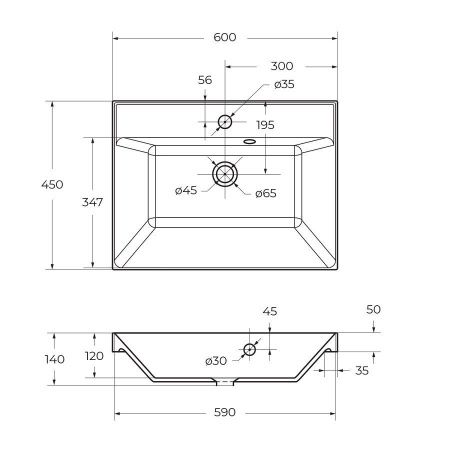 Раковина из искусственного камня BelBagno BB600/450-LV-ART-AST-NERO 60х50 накладная цвет черный 1 отверстие под смеситель