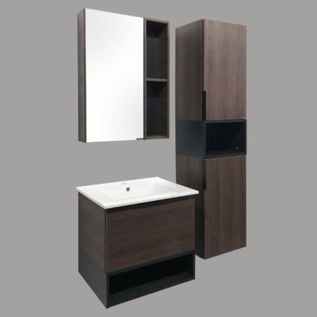 Тумба с раковиной Comforty Франкфурт 00004150530CF 60х50 подвесная цвет коричневый