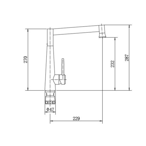 Смеситель для кухни Fashun A54021-7 на мойку черный - фото 3