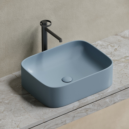 Раковина Ceramica Nova ELEMENT 51 см CN6052MHL накладная цвет серо-голубой матовый - фото 4