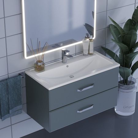 Тумба под раковину Uperwood Foster 291020523 90х50 подвесная цвет серый