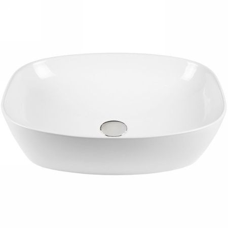 Раковина из сантехнического фарфора Bond Cube S54-608 60х40 накладная цвет черный без отверстий под смеситель