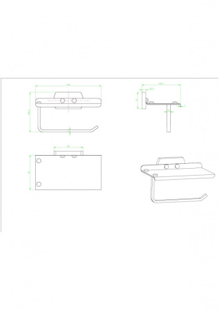 Бумагодержатель CeramaLux Azzuro 95607D