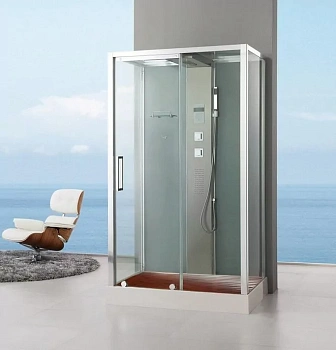 Душевая кабина Acquazzone Helena 120SL-L без пара 120х90 прямоугольная с крышей ориентация левая Душевая кабина Acquazzone Helena 120SL-L без пара 120х90 прямоугольная с крышей ориентация левая