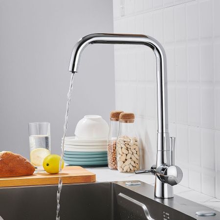 Смеситель для кухни Shevanik S528 на мойку хром