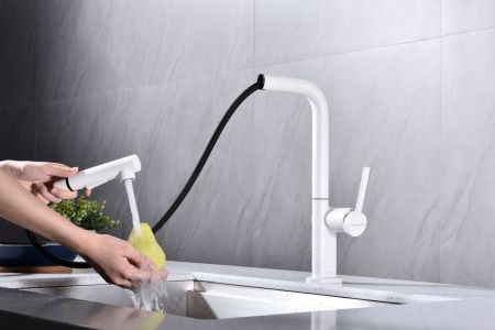 Смеситель для кухни Paulmark NEO Ne214419-WH на мойку белый