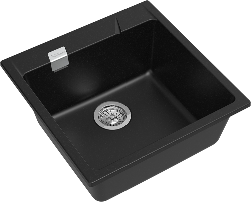 Кухонная мойка Rivelato RAUM RM-50 nero 50х51 цвет черный - фото 3