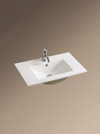 Раковина из сантехнического фаянса WeltWasser WW SK 10000003901 70х50 подвесная цвет белый 1 отверстие под смеситель