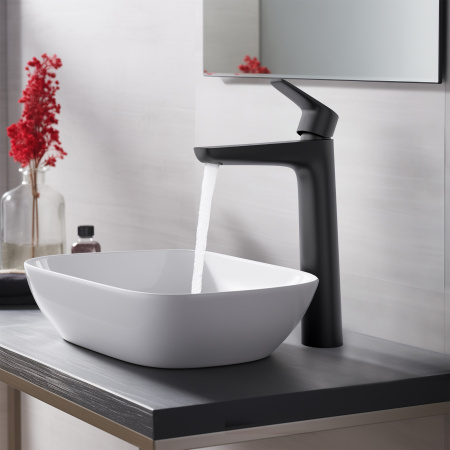 Смеситель Aquatek БЕТТА AQ1104MB на раковину черный матовый без термостата