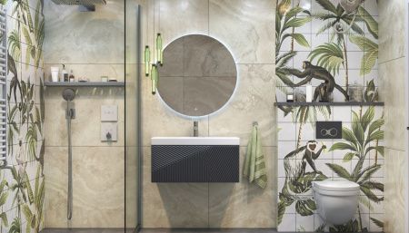 Тумба под раковину Velvex EDGE tp.EDG.9696.80.1Y графит 80х40 подвесная цвет серый