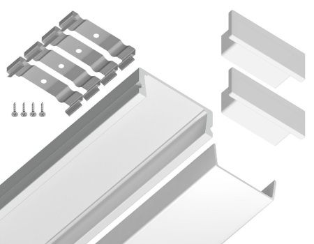 Алюминиевый накладной профиль Ambrella Light Alum Profile (Алум Профиле) GP1700WH