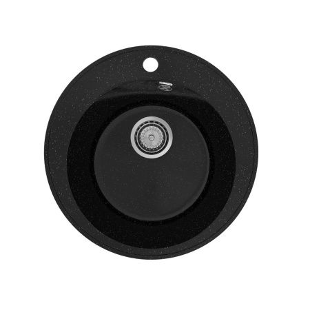 Кухонная мойка Practik PR-475 PR-M-475-004 50х50 цвет черный поверхность глянцевая